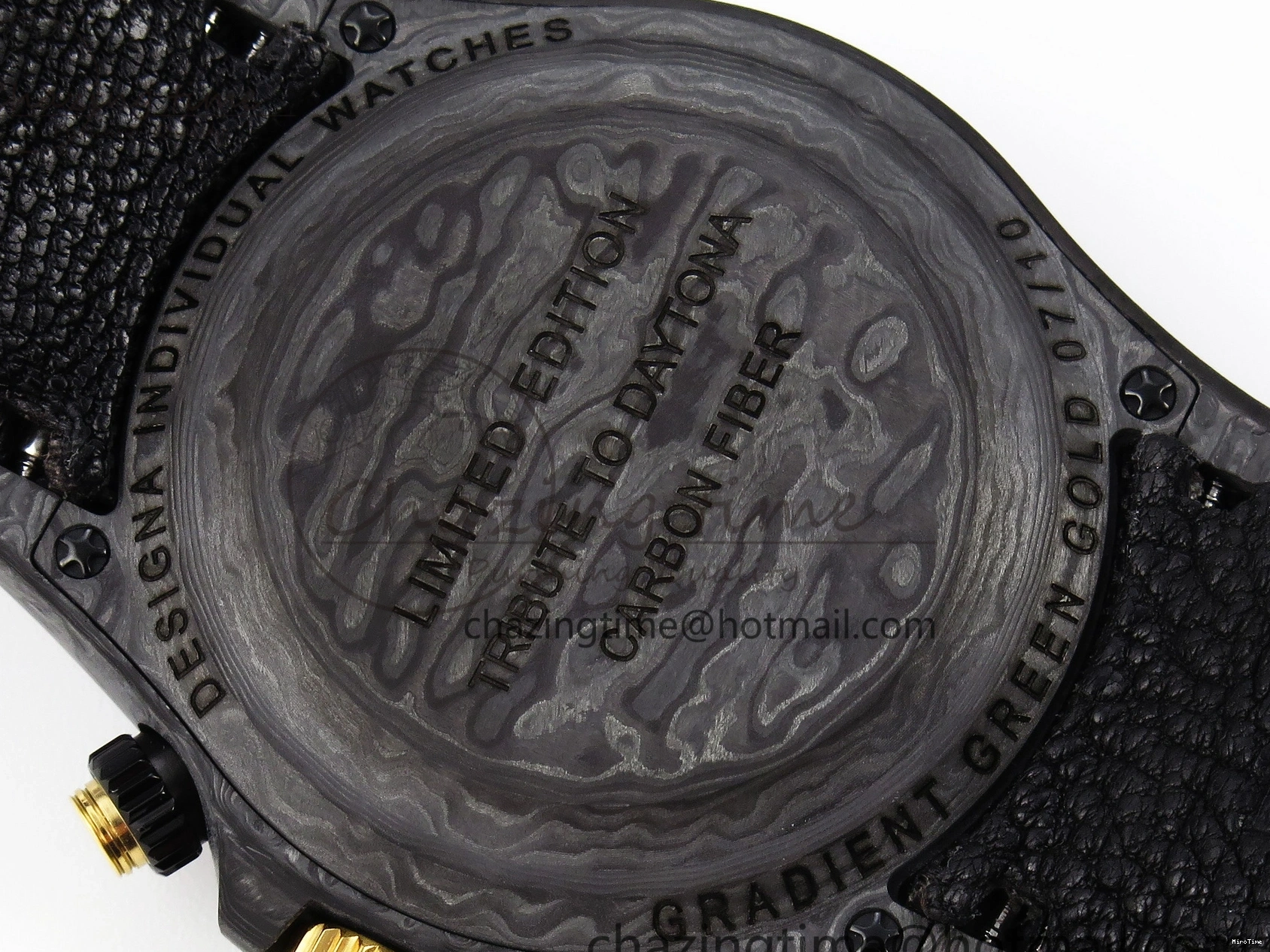 MiroTime 0407 TimelessDesign Daytona DIW Carbon YG Case and Bezel DIWF Edition Green Dial on Black Nylon Strap A 1883